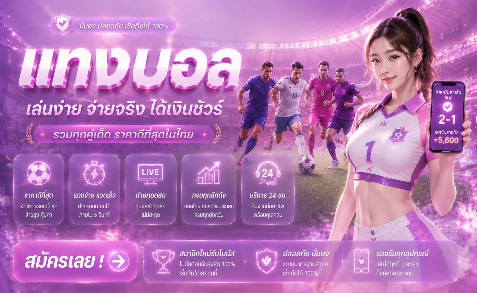 หน้าแทงบอลออนไลน์ ราคาน้ำดี ครบทุกลีก พร้อม Livescore
